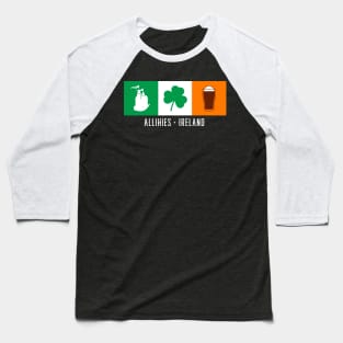 Allihies Ireland, Gaelic - Irish Flag Baseball T-Shirt